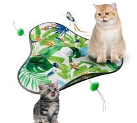 Krmoau Cat Play Mat, 2-in-1 Rechargeable Rolling Automatic Toy, Movable Cat Toy, for Household, Indoor, Outdoor, Training, Motion Simulation, Hunting Exercises, Climbing, On the Go