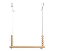 Krmoau Chicken Swing Natural Wood Perch for Chickens Stable Interactive Poultry Perch with Climbing Option Play and Enrichment for Parrots Hens Garden Keeping