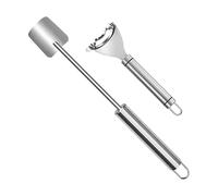 Krmoau Corn Corer Tool - Coring Aid from the Piston, 2 Pieces, Dishwasher-safe Stainless Steel Corer for Kitchen, Barbecue, Party, Festive Occasions