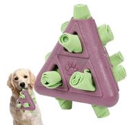 Krmoau Dog Chew Toy - Pyramid Shaped Dog Food Dispenser - Bite Resistant Thinking Toy for Small, Medium and Large Dog Breeds