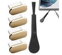 Krmoau Dust Plugs, Caps, Set of 4, Portable USB Connection Plug with Cleaning Brush for Tablet Mobile Phone On the Go Travel Camping Outdoor