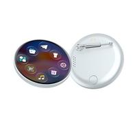 Krmoau Electronic Badge | Electronic 4.7 cm HD Touchscreen Ornament | Digital Display Badge | For Personal Demonstrations Christmas Parties Photographies GIF Transmission and Fans, Siehe Beschreibung