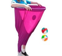 Krmoau Granny Pants Yard Game, Grandma Trousers, Outdoor Game with Bouncy Balls, Stretchy Trousers Set with 2 Jumping Balls for Outdoor Leisure, Team Relay Family Reunions