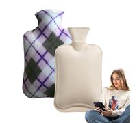 Krmoau Hot Water Bottle for Winter, Refillable Warmer, 2 Litres, for Cold Winter Hot Water Bottle with Cover, for Outdoor Enthusiasts, Students, Teenagers, Girls, Women, Hiking, Commuting and for the