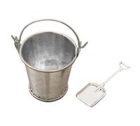 Krmoau Miniature Shovel, 2 x Landscape Accessory Set, Detailed Bucket Set for Creative Projects at Home, School and Work for Girls