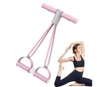 Krmoau Pedal Ankle Pull Device, Yoga Stretch Bands Fitness Equipment Training Aid - 4 Tube Pull Rope Training Device for Sit-Ups, Stretching Training, Slimming Training, Abdomen, Leg and Waist