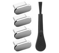 Krmoau Plug Protection - Caps Set of 4 | Portable USB Connection Plug with Cleaning Brush for Tablet Mobile Phone On the Go Travel Camping Outdoor