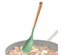 Krmoau Silicone Spatula Flexible Silicone Kitchen Utensil, Spatula with Wooden Handle and Heat Resistance for the Kitchen for Baking, Stirring and Roasting, Meat Soup