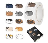 Krmoau Small Cat Stickers, 500 Sheets/Roll Decorative Stickers, Decoration for Classroom and Journaling - For School, Party, Office, Scrapbook, Notebook, Laptop, Water Bottle, Workbook Cover
