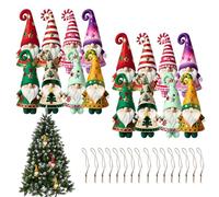 Krmoau Small Christmas Ornaments, Decorative Home Accessory - Wooden Christmas Tree Pendant as Gnome for Windowsill Bedroom Door Passages Wall Garden