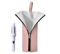 Krmoau Travel Bag for Curling Iron, Durable Base with Bag - Dustproof Waterproof for Styling Tools on Dressing Table Travel Hairdressing Station Salon, pink, see description, See description