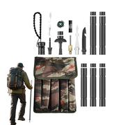 Krmoau Trekking poles for hiking and hiking, height-adjustable and foldable walking sticks, walking sticks for seniors, for backpacking, camping, survival, outdoor