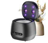 Krmoau Ultrasonic Retainer Cleaner, Mouth Guard, 52 kHz Cleaner, Portable UV High Frequency Cleaning Device for Dentures, Mouth Guard and Aligner for All Ages at Home and on the Go