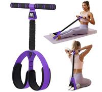 KRNIUC Pedal Resistance Band with Handle | Upgraded 55LBS Exercise Resistance Bands for Core, Abs, Legs, Glutes, Arms, Strength, Physical Therapy, Pilates, Sit up Workout Equipment for Women Home Gym