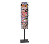 Kroey Rotating Brochure Display Stand, Leaflet Stand, Detachable Magazine Rack with 36 Pockets, 63inch Floor Standing Literature Display Stand