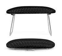 krofaue Nail Arm Rest Cushion, Professional Hand Rest for Nails Tech Black, Microfiber Leather Nail Rest Stand for Acrylic Nails Folding Hand Holder for Nails Pedicure Salon Home Use