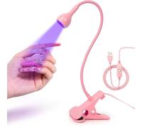 krofaue UV Nail Polish Curing Lamps - LED Nail Lamp Gel UV Gooseneck 3W 5V Nail Light with 4 Levels Setting Lamp Clip Professional Nail Dryer for Curing Nail Tips Art Tools