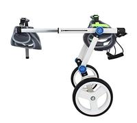 KROITY Dog Wheelchair for Handicapped Animal Exercise Wheels for Hind Legs Rehabilitation Foldable Pet Wheelchair Adjustable 2 Wheels Assisted Walk Car