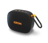 KROM Groovy Portable Bluetooth Speaker, Waterproof IPX5, 5W Power, TWS, 30 Hours Battery Life, Black