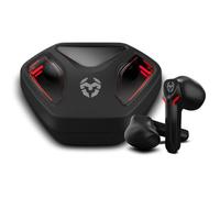 KROM KALL In-Ear Gaming Stereo Headset, Built-in Microphone, Bluetooth 5.3 Zero Latency, Push-to-Talk, Ergonomic Design, 12 Hours Battery Life, Charging Case, USB Type-C Cable Included, Black