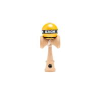 KROM Kendama MIKRO Yellow - Mini Kendama Made of Beech Wood - Fully Playable - Pocket Size - For Beginners & Professionals