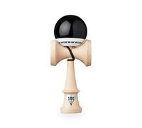 KROM - Kendama Toy POP LOL Black - High Wood Quality - Extra Strong - for Beginner and Pro - Gift Pack : Extra String + Stickers