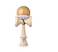 KROM - Kendama Toy POP LOL Natural Look - High Wood Quality - Extra Strong - for Beginner and Pro - Gift Pack : Extra String + Stickers