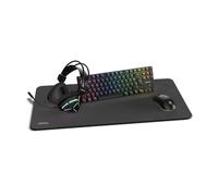 KROM Klass 4 in 1 Gaming Kit: Mechanical TKL, Keyboard RGB, Spanish Layout, Optical Mouse with 7200 DPI Headset, 50mm Drivers and XXL Mouse Pad, Complete Set for PC and Laptop Gamer