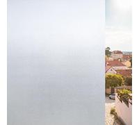 KROMAPOLIS Frosted Window Film - Opaque Privacy White Glass Sticker,No Glue Static Cling,Heat Control Window Films, Removable Decorative Windows Film for Bathroom Home Office - 44.5x200cm
