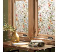 Kromapolis Window Privacy Film Floral Decorative Stickers, 29.5" x 78.7"