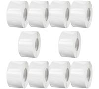 Kronabelle 10 Rolls Clear Round Stickers, 1.5 in Transparent Adhesive Wafer Seals, 500 Pcs Per Roll, for Gift Box Envelope Decorating