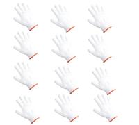 Kronabelle 12 Pairs Work Gloves, Cotton Gloves for Gardening, Construction, and General Use, White, Soft Yarn, Comfortable Fit, Flexible Hand Coverage for Everyday Tasks