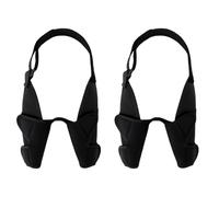 Kronabelle 2 Pcs Black Neoprene Dog Leg Brace, Canine Knee Brace for Acl Injuries, Hind Leg Support, Size L, Dual Straps