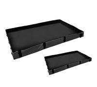Kronabelle 2 Pcs Guinea Pig Cage Tray Liner, 46.85 in Long Oxford Cloth Base with 3.74 in High Sides, Black, Small Animals Cage Bottom Cover, Indoor and Outdoor