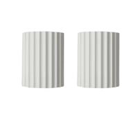 Kronabelle 2 Pcs Resin Roman Column LED Wall Sconces Wabi-Sabi Style White Warm Light 5.5 x 3.1 x 6.5 in / 14 x 8 x 16.5 cm 110V Indoor Hallway Bedside Lamp