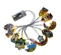Kronabelle 20 LEDs Eid Mubarak Moon Star Lantern Lights, Iron Art String Lights, Battery Operated Ramadan Decorations, Warm White, for Holiday, Christmas, Indoor Outdoor Garden, Patio, Parties Decor