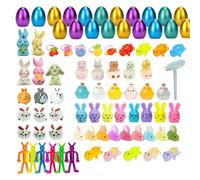 Kronabelle 20 Pcs Easter Eggs For Kids Ages 3+, Prefilled Surprise Breaking Kit, With Hammer, Cartoon Rabbit Theme, Colorful Latex Toy Set