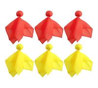 Kronabelle 6 Pcs Referee Penalty Flags, Yellow and Red Football Challenge Flags with Weighted Ball, Waterproof Satin Fabric for Sports Games and Football Matches, Sports Officiating Accessories