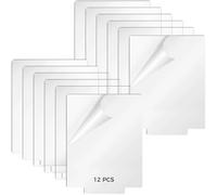 Kronabelle Boards Cast Acrylic, 12 Pcs Sheets Acrylic Clear Square for Light Led Base, Panel Acrylic Blank Signs, Transparent Boards with Film Protective Double-Sided for Projects DIY Craft