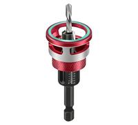 Kronabelle Countersink Drill Bit Set, 4 Pcs Alloy Four-Flute Wood Countersink Bit with Adjustable Depth Stop, 0.6-1.4 in / 15-35 mm Dia, Red