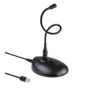Kronabelle Gooseneck USB XLR Podium Microphone with One-Touch Mute, 360° Pickup, Professional Conference Desktop Mic for Pc