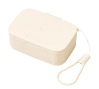 Kronabelle Hand Sewing Kit With Sewing Needle And Thread Box, Portable Multi-Function Sewing Tool, 5 Color Threads, Thimble, Tape Measure, Cream Abs Case