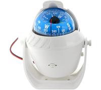 Kronabelle Lc760 Dashboard Compass, White Led Marine Compass for Boat Vehicle, Adjustable Force Declination, Large Dial, Reverse Scale Design