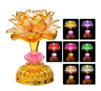 Kronabelle Led Lotus Light, Colorful Buddhist Lamp for Worship, Prayer, 13 Buddhist Songs, Volume Adjust, Buddhist Present