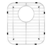Kronabelle Single Bowl Sinks Rust-Resistant Bottom Grid, Non-Slip Silicone Feet, Kitchen Sink Metal Grate with Rear Drain Hole, 13.2 X 11.8 in Stainless Steel Sink Protector Rack