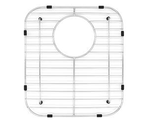 Kronabelle Single Bowl Sinks Rust-Resistant Bottom Grid, Non-Slip Silicone Feet, Kitchen Sink Metal Grate with Rear Drain Hole, 13.2 X 11.8 in Stainless Steel Sink Protector Rack