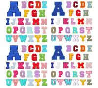 Kronabelle Vibrant 52 Pcs Chenille Letter Patches Iron-On, 2.8 in Alphabet Appliques for Creative DIY Decoration