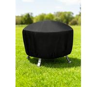 Kronabelle Weather Resistant Fire Pit Cover, 32 Inch, Round, Oxford Fabric, Black