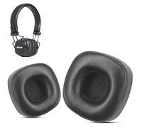 Krone Kalpasmos Replacement Earpads for Marshall Major III/IV Headphones, Ear Cushion Compatible with Marshall Major 3/4 Ear Pads, Lambskin Black