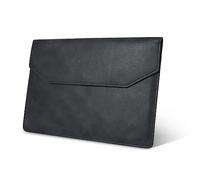 Kronemar 16 inch Premium Full-grain Leather Laptop Sleeve Case - Compatible with MacBook Pro M1/M2/M3/M4 (2019-24) & Air 15-inch (2023-24) - Loose Fit, Razer Blade 15, Microsoft Surface 3 - Black